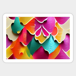 Colorful Papercut Festival #2 Sticker